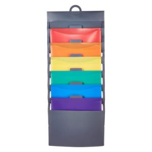 Amazon Basics Hanging 6 Pocket File Folders - Multicolor