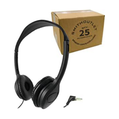 SmithOutlet 25 Pack Over The Head Low Cost Headphones