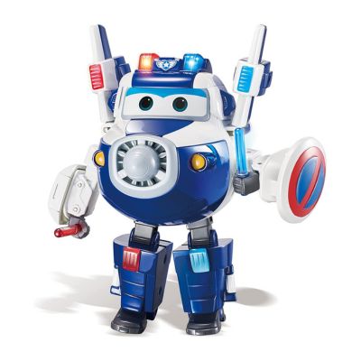 Super Wings - 6'' Deluxe Transforming Supercharged Paul Airplane Toys Action